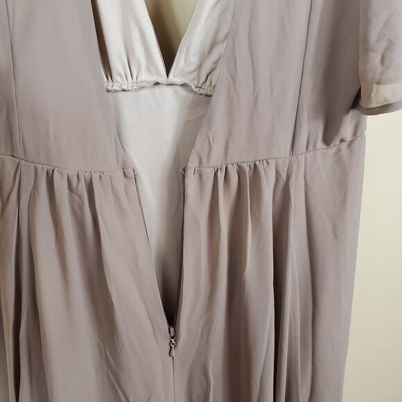 Show Me Your Mumu Faye Flutter Maxi Dress in Dune Chiffon Women's Size XL - Picture 11 of 12